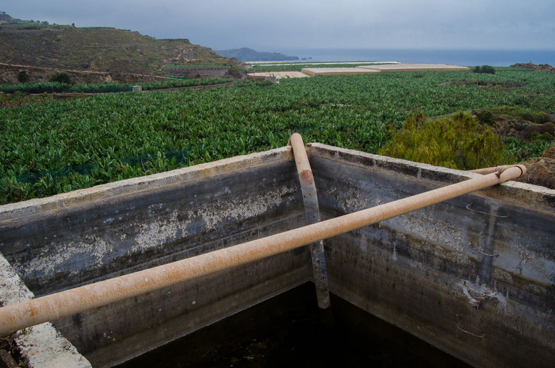 Depósito de agua en el charco del viento Depósito de agua