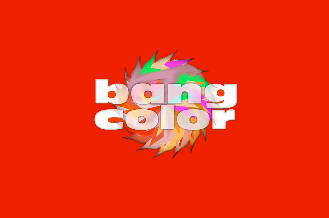 Dibujo de una explosión descontrolada de color Bang color